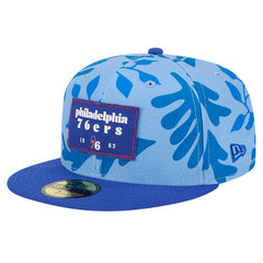 Royal Philadelphia 76ers Palm Fronds 2-Tone 59FIFTY Fitted Hat | NBA
