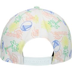 White Golden State Warriors Palm Trees and Waves Golfer Adjustable Hat sale | NBA