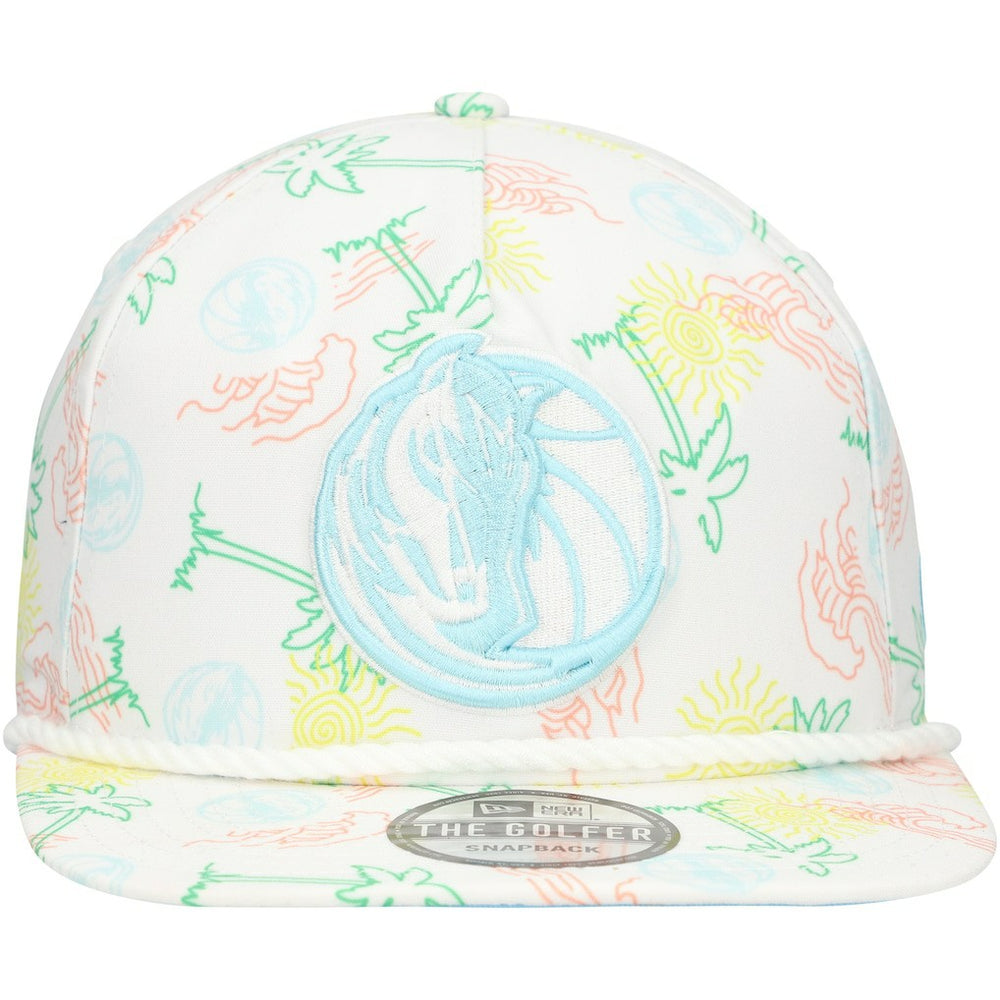 White Dallas Mavericks Palm Trees and Waves Golfer Adjustable Hat sale | NBA