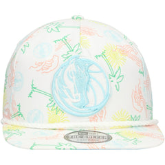 White Dallas Mavericks Palm Trees and Waves Golfer Adjustable Hat sale | NBA