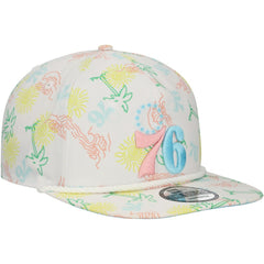 White Philadelphia 76ers Palm Trees and Waves Golfer Adjustable Hat | NBA