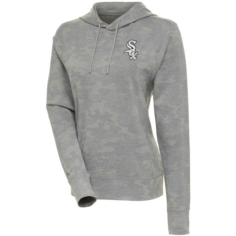 Chicago White Sox Antigua Women's Brushed Metallic Respite Pullover Hoodie - MLB Hoodies
