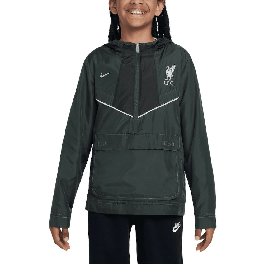 Liverpool Youth Amplify Windrunner Anorak Half-Zip Hoodie Jacket