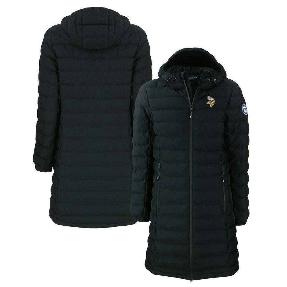Minnesota Vikings Cutter & Buck Women's Mission Ridge Repreve Eco Insulated Long Full-Zip Puffer Jacket | NFL Sale