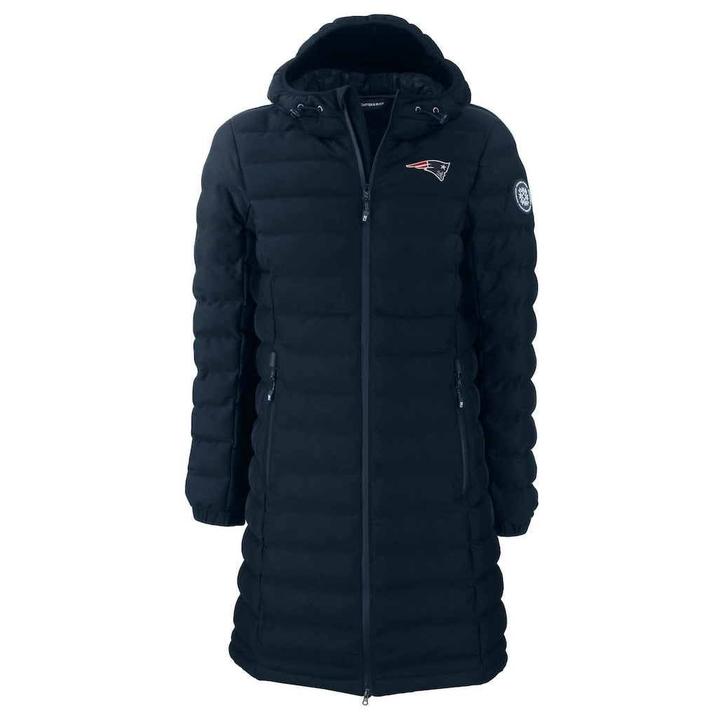 New England Patriots Cutter & Buck Women's Mission Ridge Repreve Eco Insulated Long Full-Zip Puffer Jacket | NFL Online