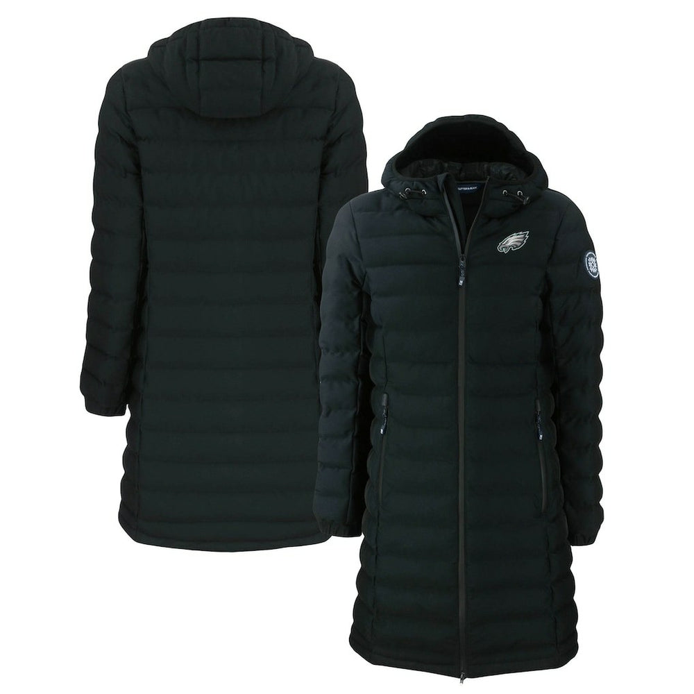 Philadelphia Eagles Cutter & Buck Women's Mission Ridge Repreve Eco Insulated Long Full-Zip Puffer Jacket | NFL Outlet