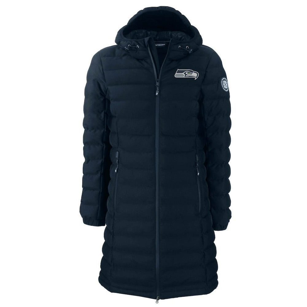 Seattle Seahawks Cutter & Buck Women's Mission Ridge Repreve Eco Insulated Long Full-Zip Puffer Jacket | NFL On sale