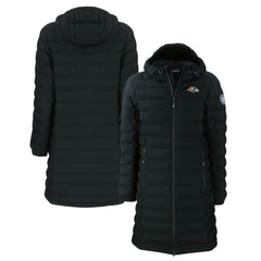 Baltimore Ravens Cutter & Buck Women's Mission Ridge Repreve Eco Insulated Long Full-Zip Puffer Jacket | NFL New