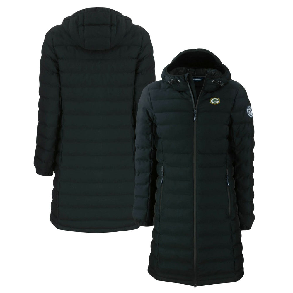 Green Bay Packers Cutter & Buck Women's Mission Ridge Repreve Eco Insulated Long Full-Zip Puffer Jacket | NFL Online