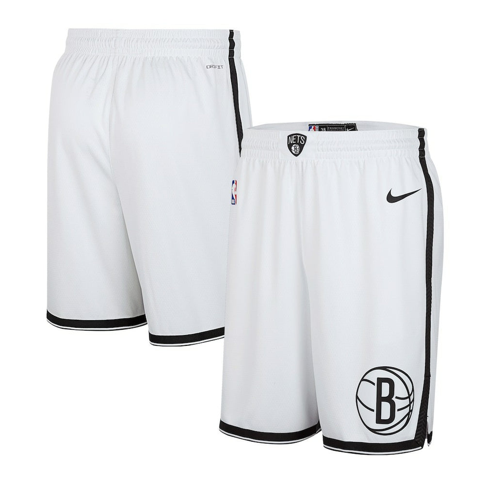 White Brooklyn Nets 2024/25 Association Edition Swingman Shorts | NBA