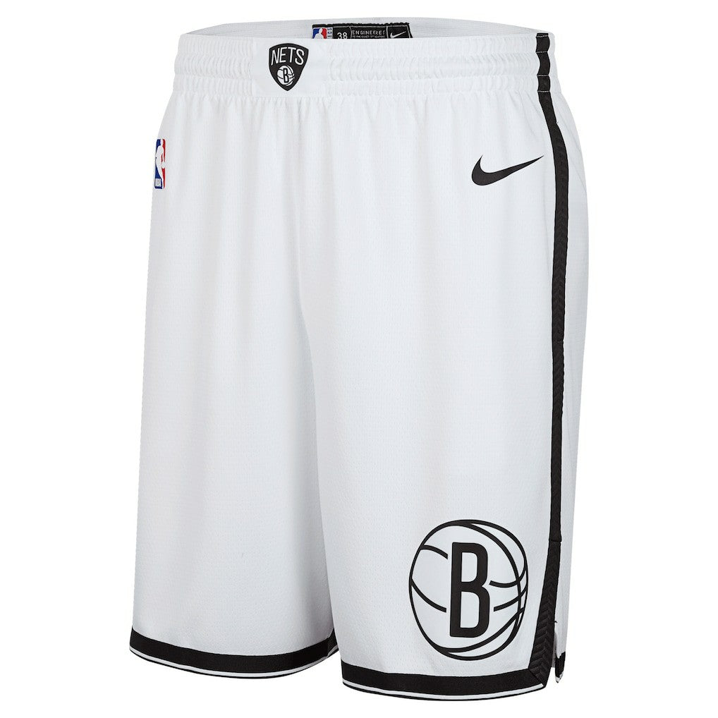White Brooklyn Nets 2024/25 Association Edition Swingman Shorts | NBA
