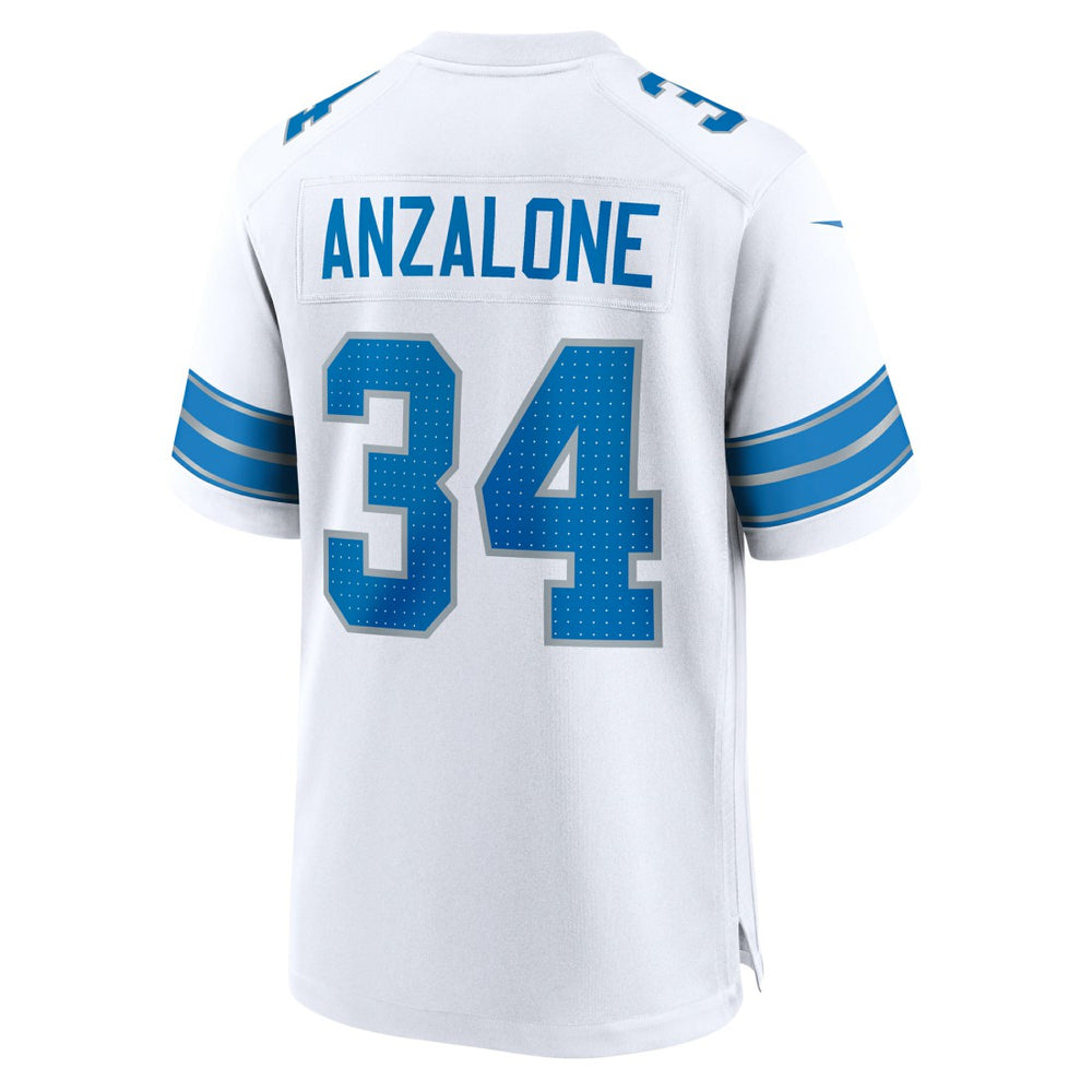 Detroit Lions Alex Anzalone  White Game Jersey | NFL Hot
