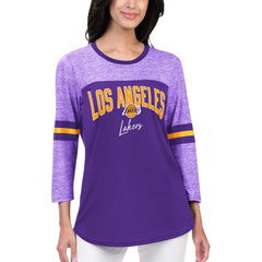 Purple Los Angeles Lakers G-III 4Her by Carl Banks Women's Play the Game 3/4-Sleeve T-Shirt | NBA