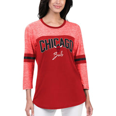 Red Chicago Bulls G-III 4Her by Carl Banks Women's Play the Game 3/4-Sleeve T-Shirt | NBA