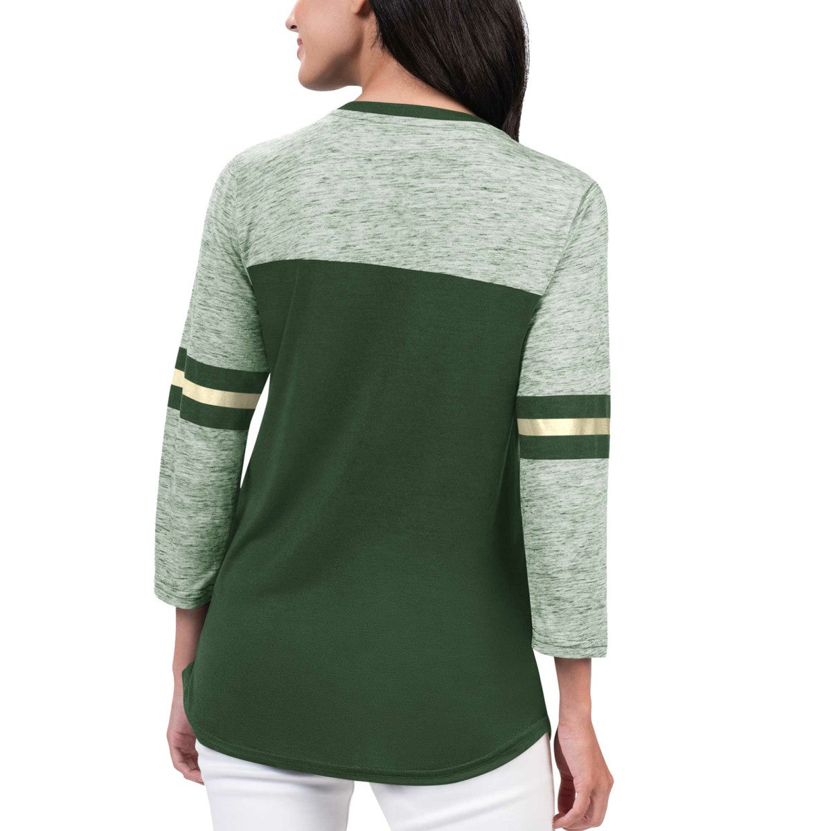 Hunter Green Milwaukee Bucks G-III 4Her by Carl Banks Women's Play the Game 3/4-Sleeve T-Shirt | NBA