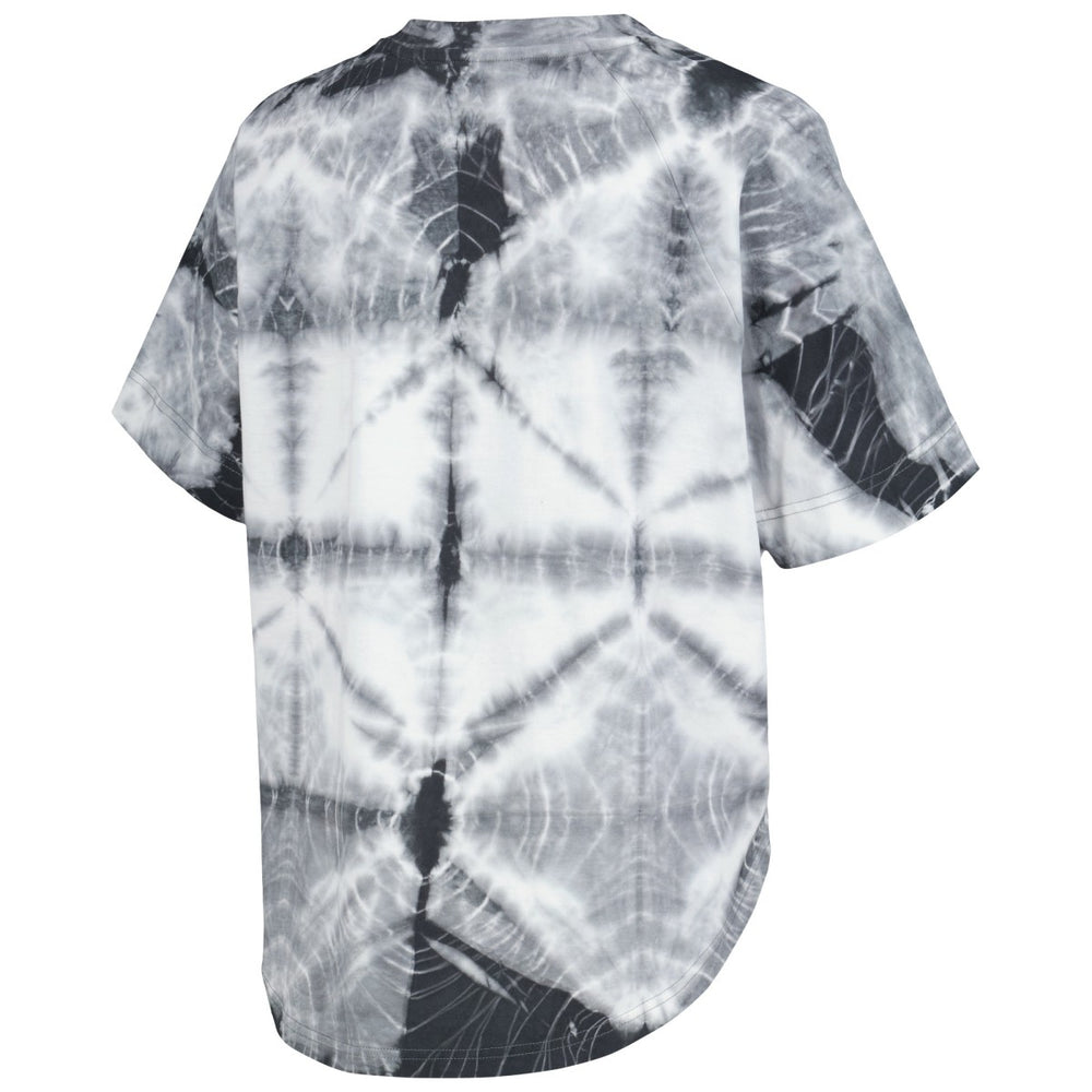 Black Los Angeles Lakers G-III 4Her by Carl Banks Women's Tournament Raglan Oversized Tie-Dye V-Neck T-Shirt | NBA