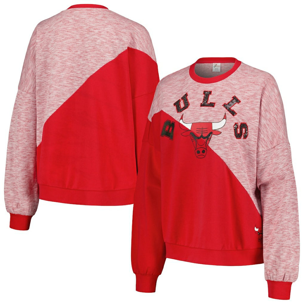 Red Chicago Bulls G-III 4Her by Carl Banks Women's Benches Split Pullover Sweatshirt sale | NBA