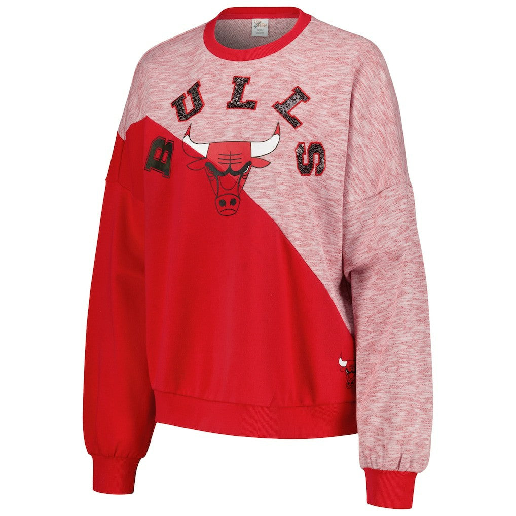 Red Chicago Bulls G-III 4Her by Carl Banks Women's Benches Split Pullover Sweatshirt sale | NBA