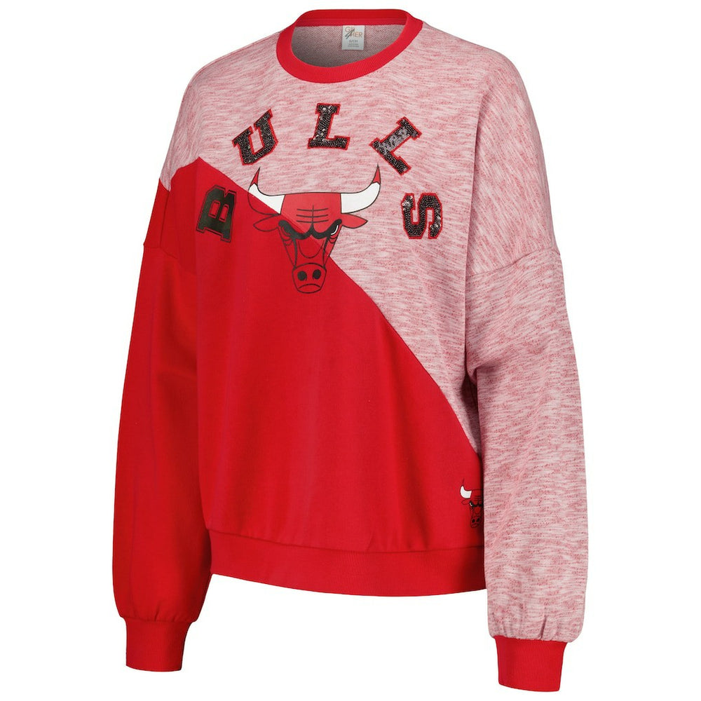 Red Chicago Bulls G-III 4Her by Carl Banks Women's Benches Split Pullover Sweatshirt sale | NBA