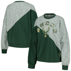 Hunter Green Milwaukee Bucks G-III 4Her by Carl Banks Women's Benches Split Pullover Sweatshirt | NBA