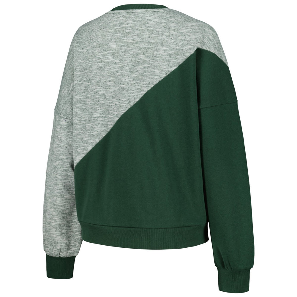 Hunter Green Milwaukee Bucks G-III 4Her by Carl Banks Women's Benches Split Pullover Sweatshirt | NBA