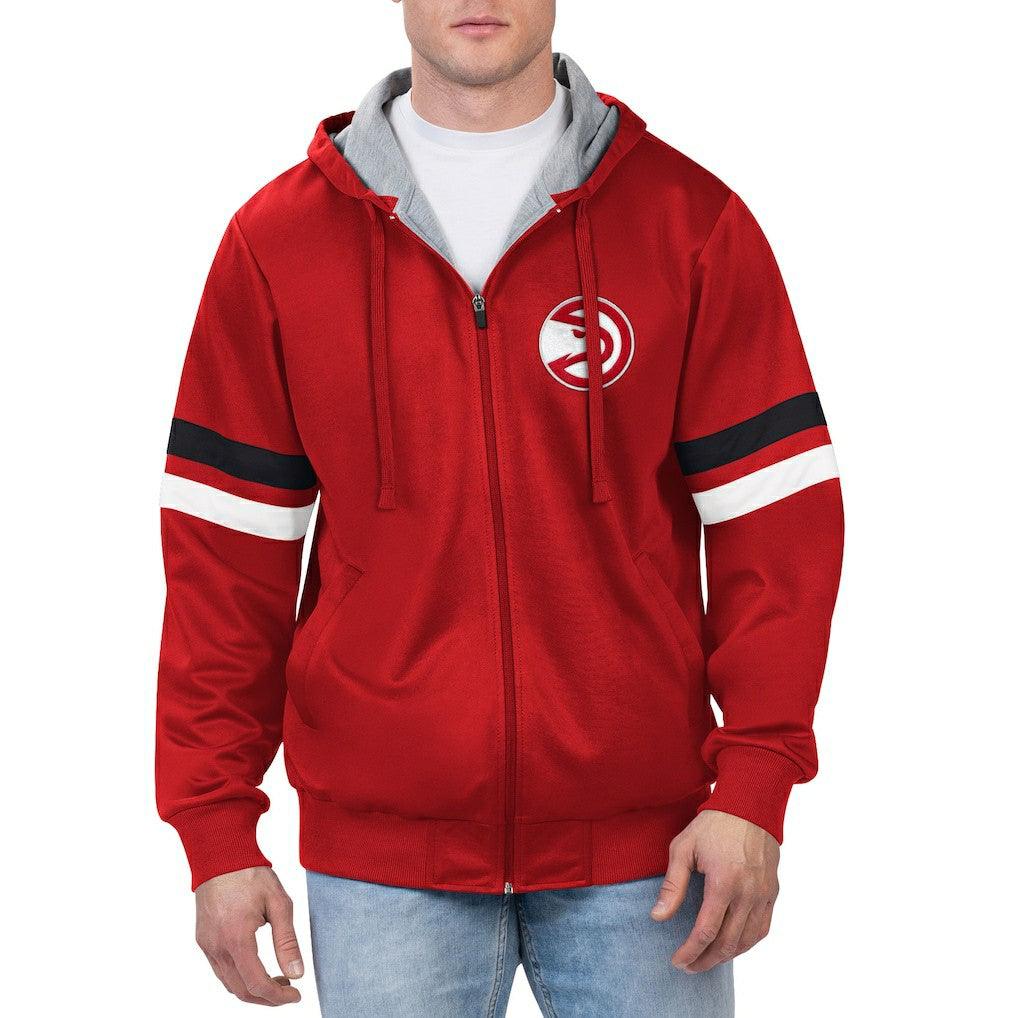 Red Atlanta Hawks G-III Sports by Carl Banks Contender Full-Zip Hoodie Jacket | NBA