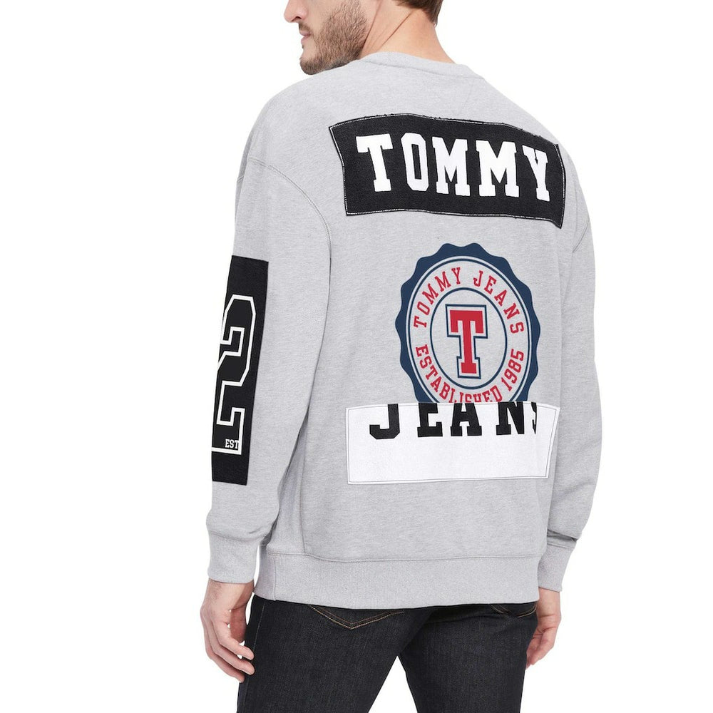 Heather Gray Brooklyn Nets Tommy Jeans Hayes Crew Neck Pullover Sweatshirt | NBA