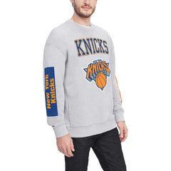 Heather Gray New York Knicks Tommy Jeans Hayes Crew Neck Pullover Sweatshirt | NBA