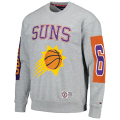 Heather Gray Phoenix Suns Tommy Jeans Hayes Crew Neck Pullover Sweatshirt | NBA