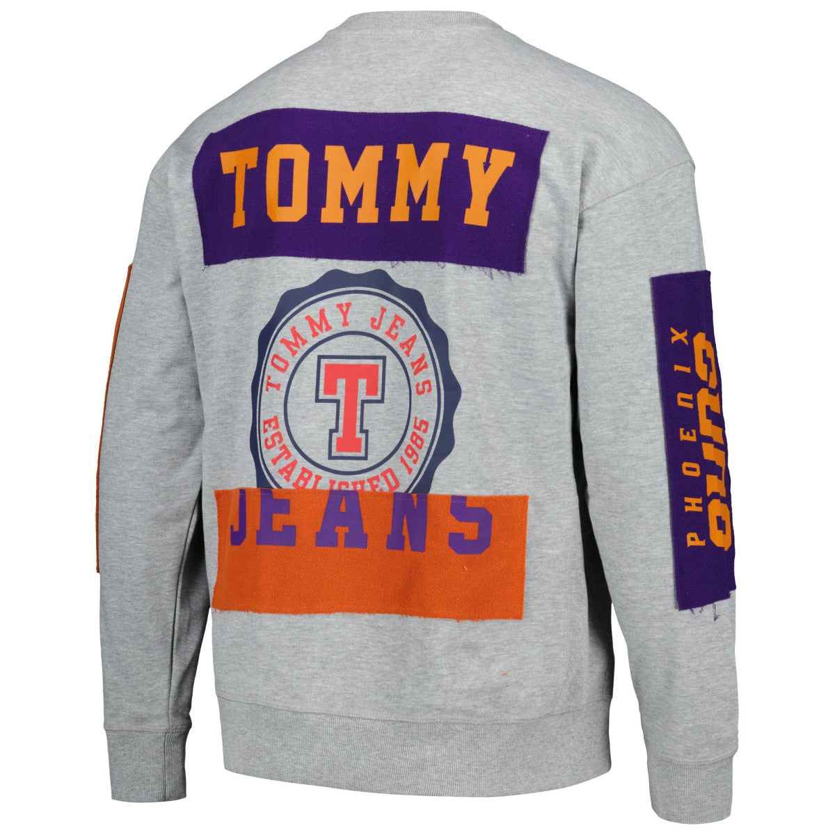 Heather Gray Phoenix Suns Tommy Jeans Hayes Crew Neck Pullover Sweatshirt | NBA