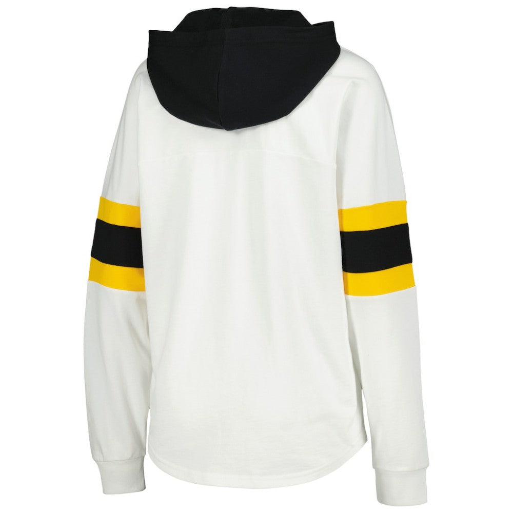 Pittsburgh Penguins G-III 4Her by Carl Banks Women's Goal Zone Long Sleeve Lace-Up Hoodie T-Shirt -  NHL T-shirts
