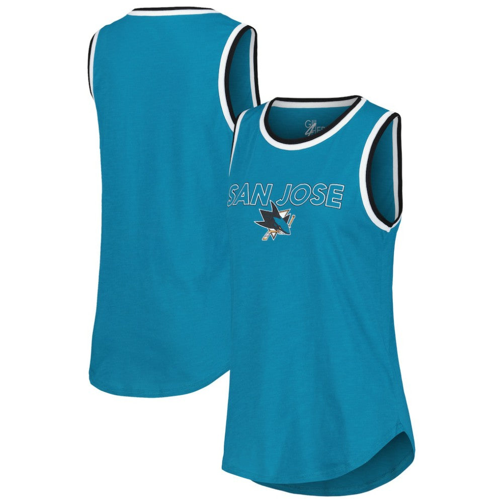 San Jose Sharks G-III 4Her by Carl Banks Women's Strategy Tank Top -  NHL Tank Top