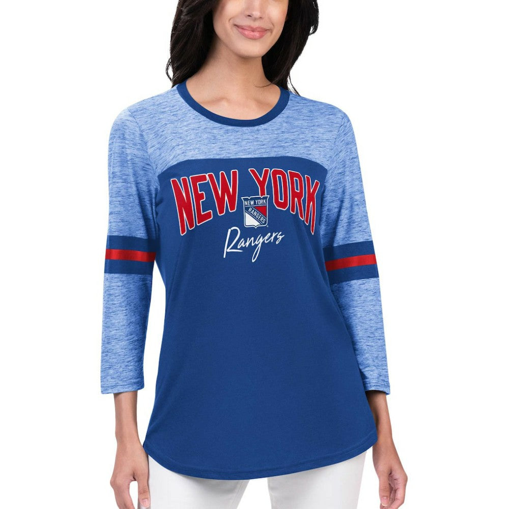 New York Rangers G-III 4Her by Carl Banks Women's Play The Game 3/4-Sleeve T-Shirt -  NHL T-shirts