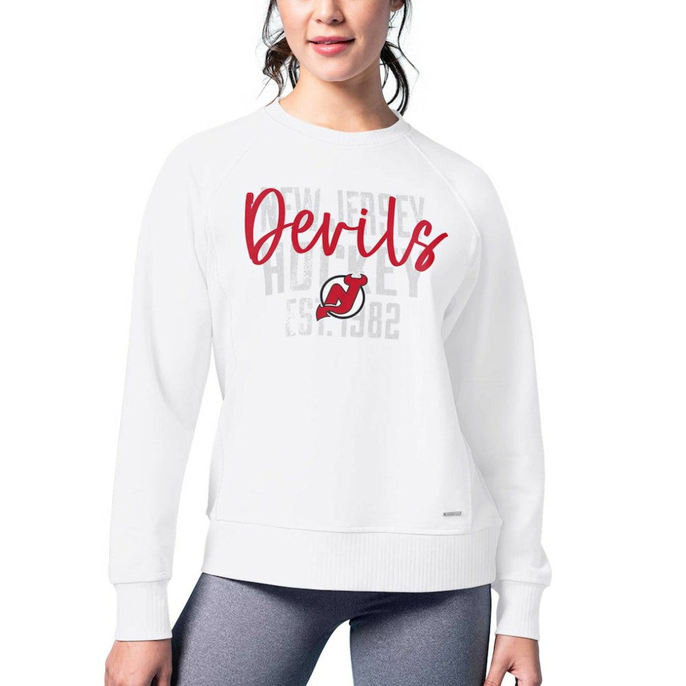 New Jersey Devils MSX by Michael Strahan Women's Millie Raglan Pullover Sweatshirt -  NHL Sweatshirts