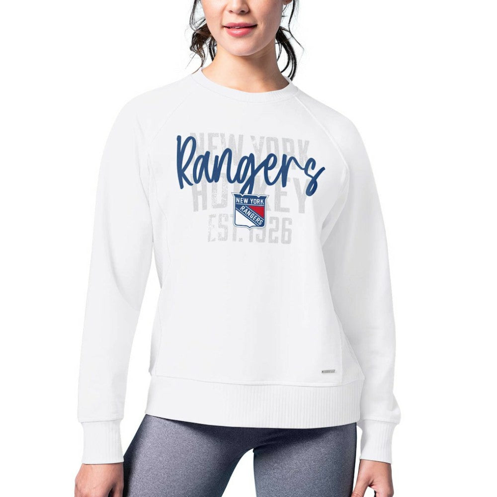 New York Rangers MSX by Michael Strahan Women's Millie Raglan Pullover Sweatshirt -  NHL Sweatshirts