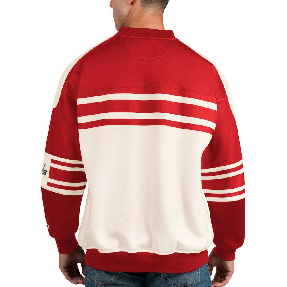 Washington Capitals Starter Defense Fleece Crewneck Pullover Sweatshirt -  NHL Sweatshirts
