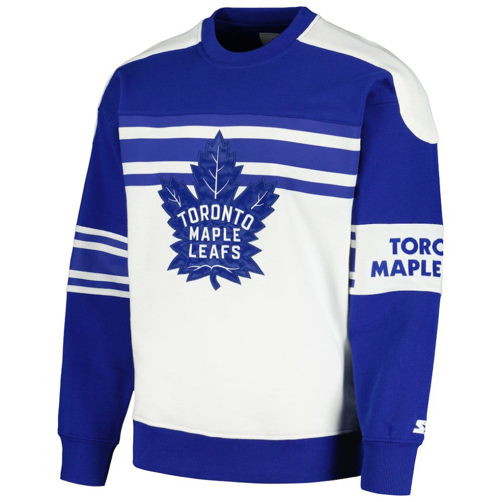 Toronto Maple Leafs Starter Defense Fleece Crewneck Pullover Sweatshirt -  NHL Sweatshirts