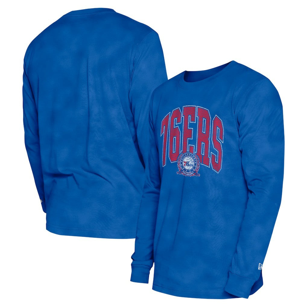 Royal Philadelphia 76ers Unisex Oversized Essentials Enzyme Wash Long Sleeve T-Shirt | NBA