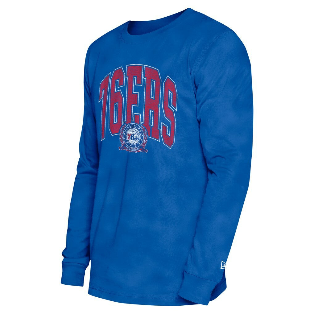 Royal Philadelphia 76ers Unisex Oversized Essentials Enzyme Wash Long Sleeve T-Shirt | NBA