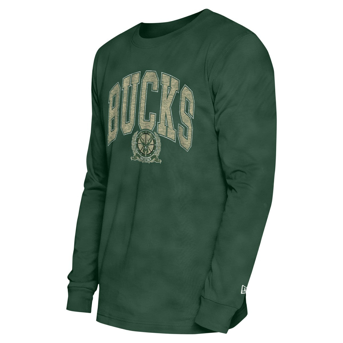 Hunter Green Milwaukee Bucks Unisex Oversized Essentials Enzyme Wash Long Sleeve T-Shirt | NBA