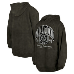 Charcoal San Antonio Spurs Unisex Oversized Essentials Pigment Wash Fleece Pullover Hoodie | NBA