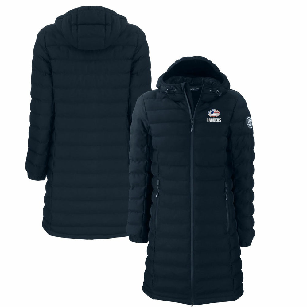 Green Bay Packers Cutter & Buck Women's Americana Mission Ridge Repreve Eco Insulated Full-Zip Puffer Jacket | NFL Discount