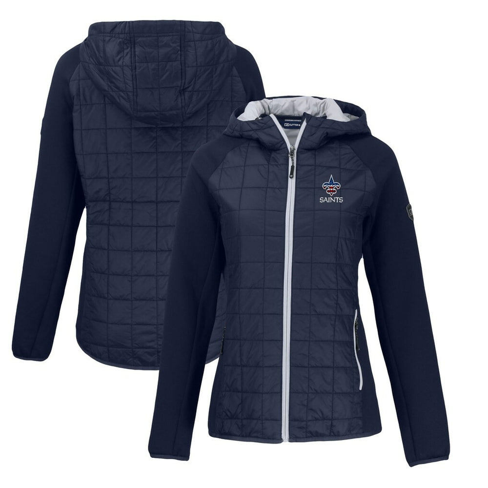 New Orleans Saints Cutter & Buck Women's Americana Rainier Primaloft Eco Full-Zip Hybrid Jacket | NFL New