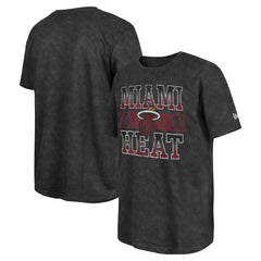 Black Miami Heat Enzyme Washed Oversized T-Shirt | NBA
