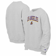 Gray Los Angeles Lakers Chenille Cross Over Pullover Sweatshirt | NBA