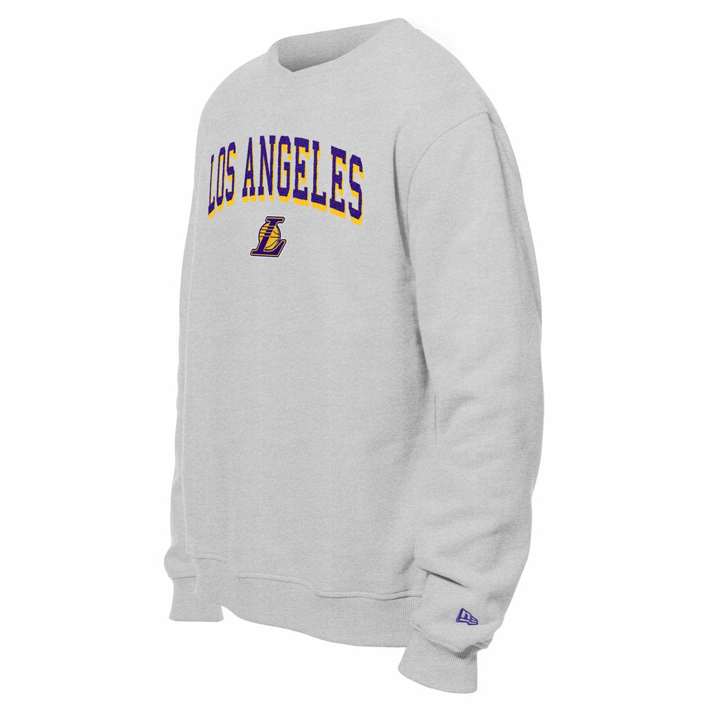 Gray Los Angeles Lakers Chenille Cross Over Pullover Sweatshirt | NBA