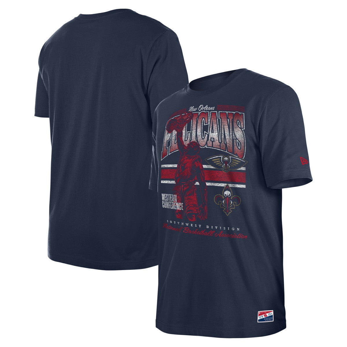 Navy New Orleans Pelicans Enzyme Wash Oversized T-Shirt | NBA