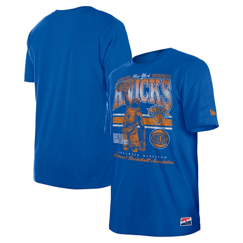 Blue New York Knicks Enzyme Wash Oversized T-Shirt | NBA