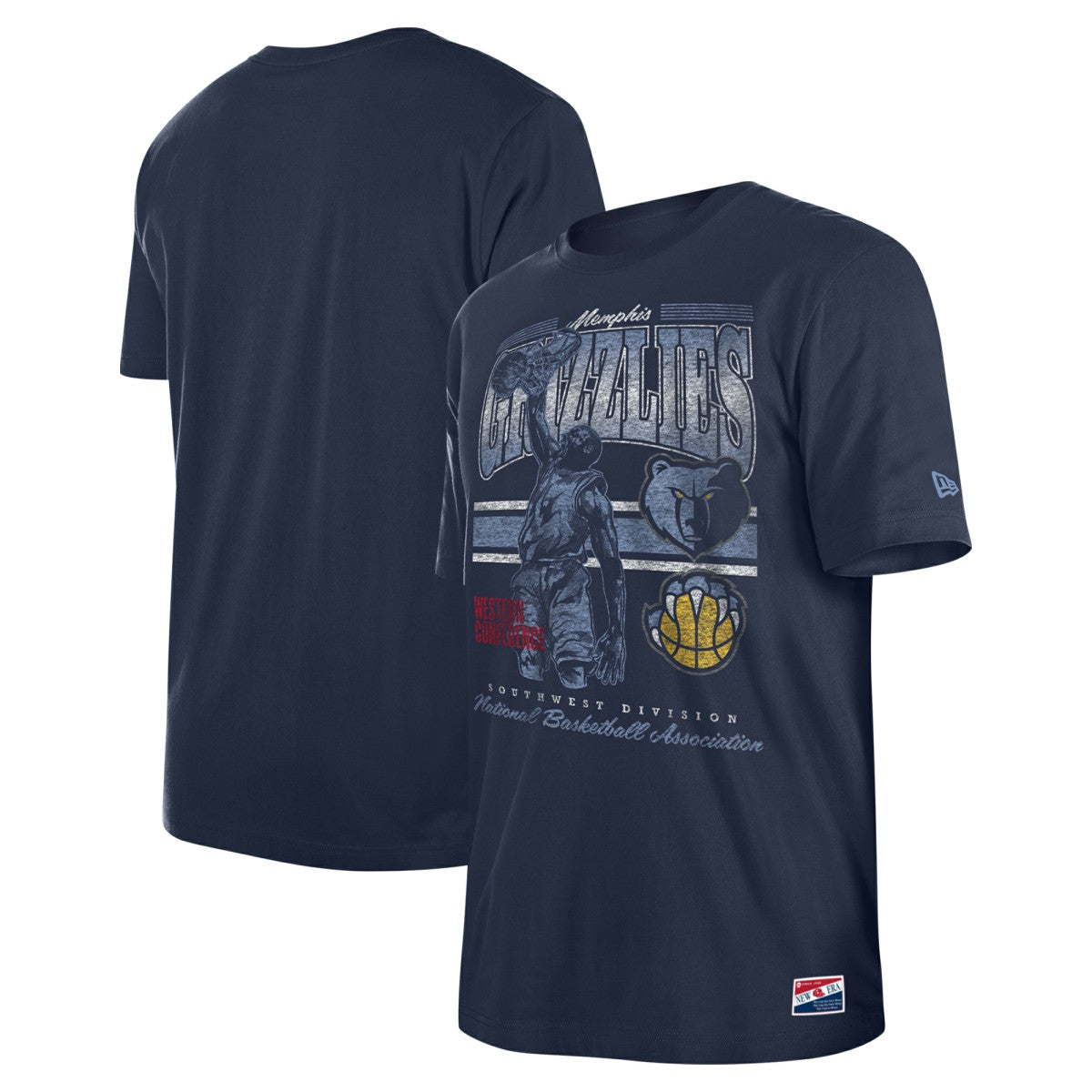 Navy Memphis Grizzlies Enzyme Wash Oversized T-Shirt | NBA