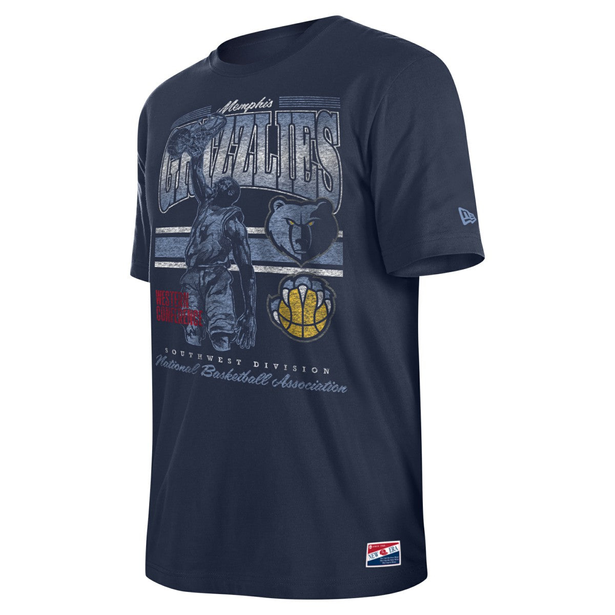 Navy Memphis Grizzlies Enzyme Wash Oversized T-Shirt | NBA